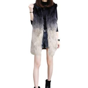Fur Vest Plus size